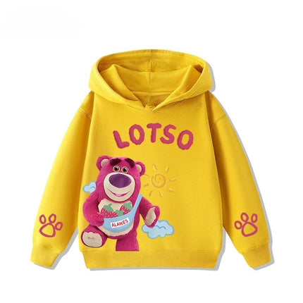 Boys and girls fashionable and cute Lotso print autumn and winter comfortable and warm children's sports pullover