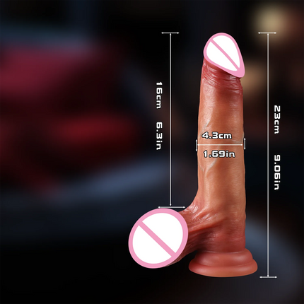 Realistic Dildos Skin Sliding Foreskin Testicles Dildo Penetration Anal Vaginal Stimulation Penis Dick Adult Sex Toys for Woman