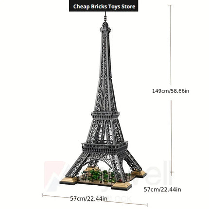 Cheapest 2026 Moc 1.49m 10001 Pcs Compatible Large Eiffel Tower Adults Birthday Christmas Gifts MOC Building Block Bricks