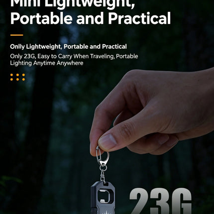 COB Keychain Light LED Flashlight USB-C Rechargeable Mini Handheld Flashlight Work Light with Bottle Opener for Outdoor Camping