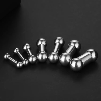 1PC Stainless Steel Large Gauge Tongue Piercing Cartilage Earring 12G 0G Internal Threaded Straight Barbell Piercing Body Jewelry
