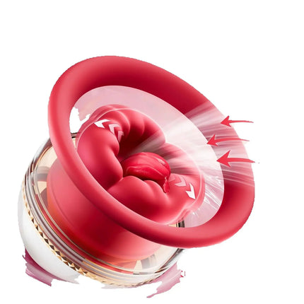 Breast Massage Vibrator with Suction Head Tongue Clitoris Stimulator AV Breast Corrector Female Self Pleasure Toy