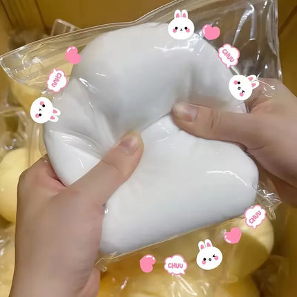 Squishy Giant Oversized Fluid Cheese Ball Fidget Toy, Anxiety ADHD Sensory Squeeze Toy, Durable Washable Stress Ball for Adults