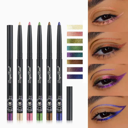 Chameleon Eyeliner Gel Pen Waterproof Shiny Chrome Eye Shadow Liner Pencil Glitter Pearl Green Gold Lying Silkworm Eyes Makeup
