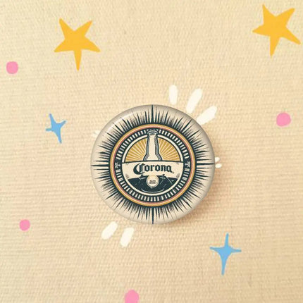 Logo C-Corona E-Extra Beer    32/44/58MM Customizable Button Pins Cute Funny Creative Badge Jewelry Decor Gifts For Friends