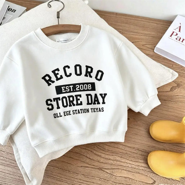 Letter Printed Hoodie For Boys And Girls New Design Clothing Cartoon Trendy Sweatshirt Spring Toddler Loose Versatile Pullovers