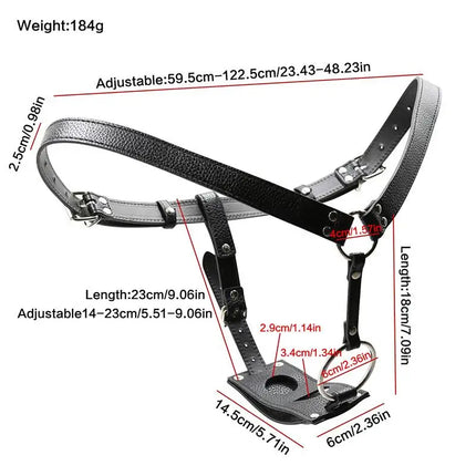 Amour NookBDSM Bondage,Sex Toys For Men Strap-on Butt Plug And Dildo Harness. Strapon Leather Chastity Panties