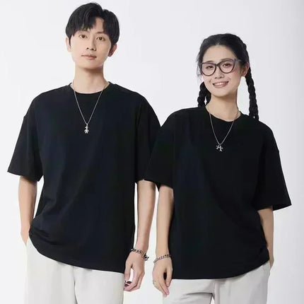 Summer Trendy Brand Men's Clothes Business Casual Short-sleeved T-shirt Fit and Versatile Crew Neck Top Breathable T-shirt
