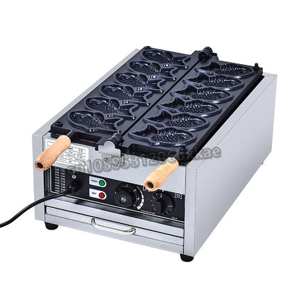 220V/110V Fish Shape With Close Mouth Taiyaki Maker Commercial Fish Shaped Waffle Electric Taiyaki Machine