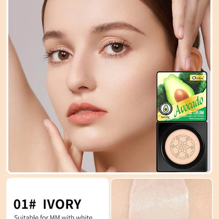 Air Cushion Foundation CC Cream Lightweight Natural Moisturizing Concealer Long Lasting Even Skin Tone Contour Makeup