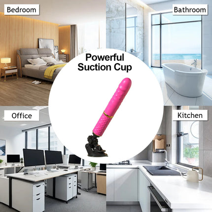 Mini Size Thrusting Dildo Vibrator Suction Cup G Spot Massager 10 Modes Clitoral Stimulator Adult Sex Toy for Women Beginner
