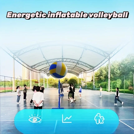 1pc Durable PVC Jumbo Inflatable Volleyball - Perfect for Family Gatherings, Indoor & Outdoor Play, Beach Parties & Sports Event