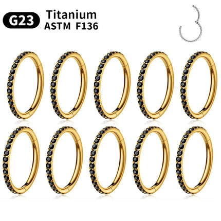 1/10PCS G23 Titanium ASTM F136 Pierced Set Hoop Nose Ring Earring Wome Jewelry Nasal Septum Cartilage Hinge Pitch Nose Ring Lip