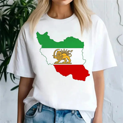 Fashion Iran Tshirt Women Tshirt Female Funny Clothing T-shirt Clothing Street Tops Tees Aesthetic Clothes