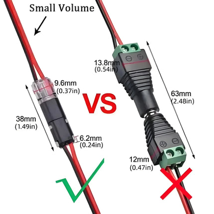 10/20/30/50/100 Pcs D2 Waterproof Plug Wire Connector 2 Pin Way Cable Plug Car Electric Wire Snap Connectors Strip Terminal