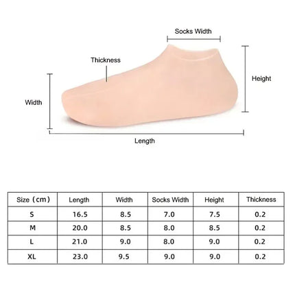1 Pair Silicone Moisturizing Socks Exfoliating Gel Heel Socks Callus Cracked Dead Skin Remove Protector Pain Relief Foot Care