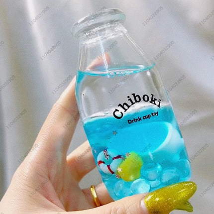 Boba Bottle Stress Ball Squishy Toy Water Bottle Fidget Toys ASMR Sensory Novelty Toys For Kids and Adults Anti Stress Relief