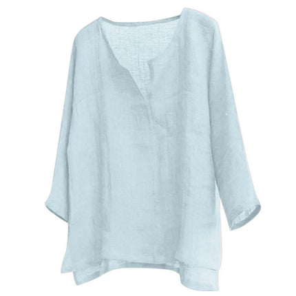 New Men's Summer Spring Long Sleeve Loose Solid Color Casual Long Sleeve Cool V-neck Shirt Tops Size S-5XL