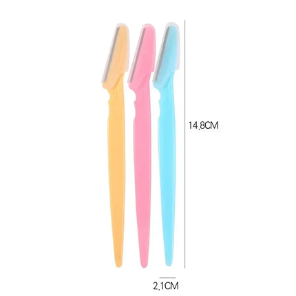3pcs Eyebrow Trimmer Blade Shaver Portable Face Razor Eye Brow Epilation Hair Removal Cutters Safety Razor Woman Makeup