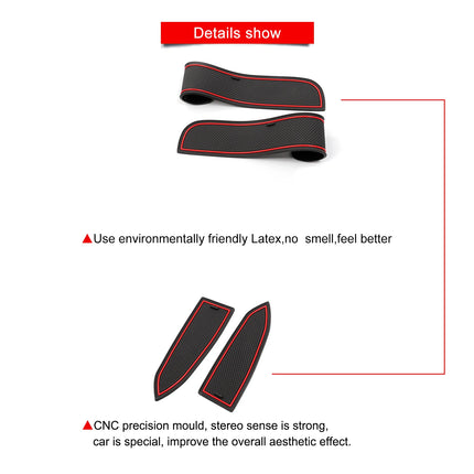 for Kia K4 2025 Car Gate Slot Mat Interior Accessories Non-Slip Mats Cup Holders Protective Pads