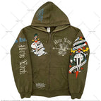 Xxxl code / Khaki with blue detailing on the front and back