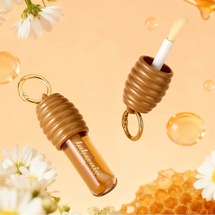 2pcs/set Honey Chocolate Lip Glaze Gloss Long-lasting Moisturizing Lip Oil Enhancing Complexion Reducing Lip Lines Lip Glosses
