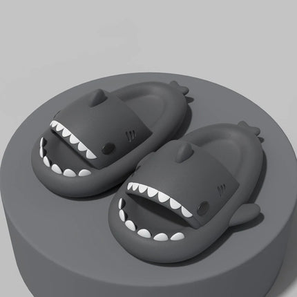 KIDMI Boys Girl Shark Slides Non-Slip Open Toe Cloud Sandals Cute Comfy Cushioned Thick Sole Slippers Cartoon Shower Slippers