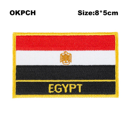 Egypt Flag Embroidery Patches Iron on Saw on Transfer patches Sewing Applications for Clothes in Home&Garden