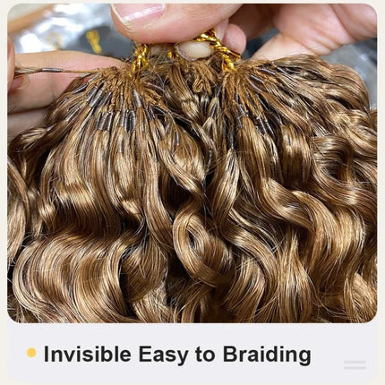 Virgin 613 Blonde Crochet Hair 24 Inch Human Hair Extensions for Women France Curly Pre Loop Braids 100g Golden for Braiding