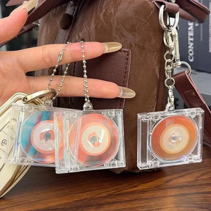10pcs NFC Functional CD Disc Key Chain Mini CD Case Keychain Peripheral Commemorative Album Key Holder For DIY Backpack Pendant