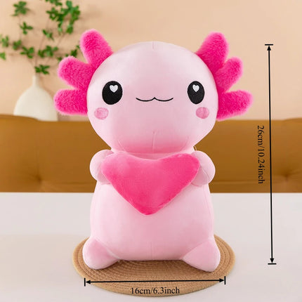 Cute Cartoon Axolotl Plush Toy Super Soft Salamander Animal Stuffed Plushie Pillow Couple Soft Axolotl Home Decor Christmas Gift