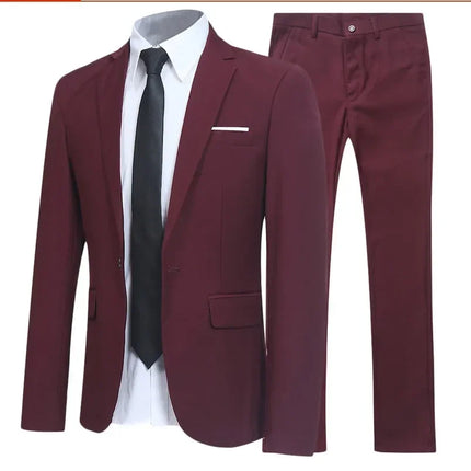 Suits For Men Wedding 2 Pieces Set Elegant Jackets Pants  Blazers Slim Fit Formal Outfit Fashion Business Classic 2025 Costume