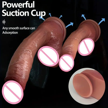 Soft Realistic Human Penis Cheap Dildo Skin Feel Double Silicone Suction Cup Thick Cock Anal Sex Toys Women Men Gay Strapon Dick