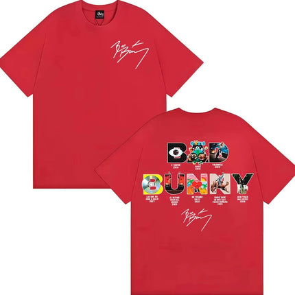 Rapper Bad Bunny Album Cover T-shirts Debi Tirar Mas Fotos DTMF T Shirts Men Women Fashion Hip Hop Oversized T-shirts Streetwear