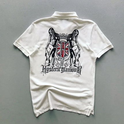 Couple T-shirt Spring Summer New Arrivals Y2K High Street Punk European and American Spring Summer Men Harajuku Gothic