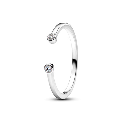 Luxury Hot Selling 925 Sterling Silver Heart-Shaped Flower And Butterfly Ring Suitable For Women's Party Jewelry Gifts