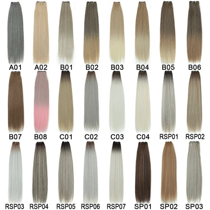 Alibaby Straight Hair Bundles Extensions Smooth Ombre Hair Weaving 26Inch Long Synthetic Straight Hair Bundles Full to End 150g