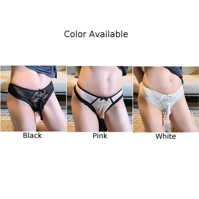 Men\'s See Through Briefs Sissy Soft Pouch Panties Lace Bikini Low Rise Underwear Comfortable and Body Fit Design
