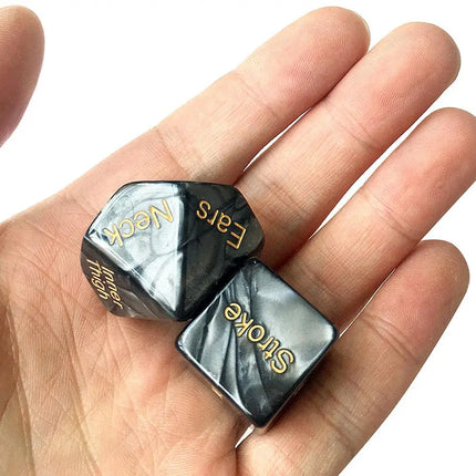 Four combinations of fun dice, acrylic marble carving pattern, posture dice, flirting dice
