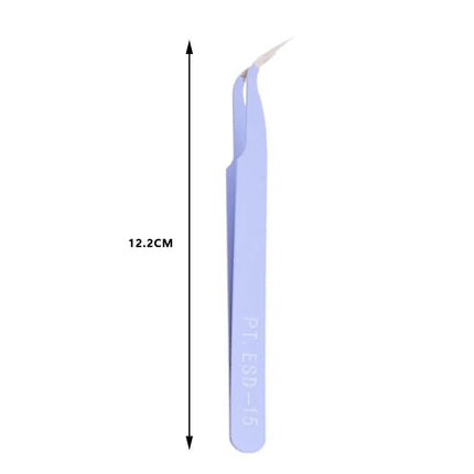 1/2PC Stainless Steel Straight Curved Colored Tweezer for Nail Art Sticker Rhinestone Picking Tool Makeup False Eyelash DIY Tool