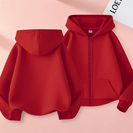 Kids Fashion Zipper Style Clothing Boys and Girls Hoodies Spring and Autumn Casual Sports Shirts 2-12-Year-Old Blue Pink Jacket