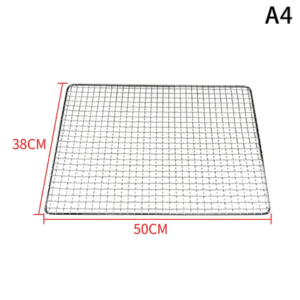 Outdoor Camping Barbecue Grilling Part Grates 304 Stainless Steel Rectangle Square BBQ Net Mesh Grill NonStick Baking Mat