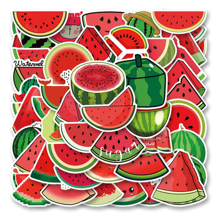 50pcs Watermelon Fruit Stickers, Aesthetics Stickers Water Bottle,Skateboard,Decals Party Supply Bicycle Stickers