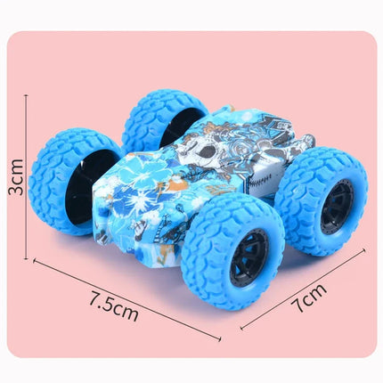Multi Color Graffiti Creative Pull Back Car Double-Side Vehicle Inertia Safety and Fall Resistance Shatter Proof Model for Kids
