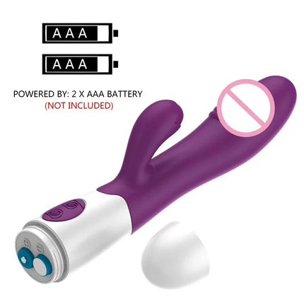 30 Speed Rechargeable Handheld Silicone Adult Clit Clitoral Clitoris Sex Toy G Spot Dual Motor Rabbit Vibrator for Women Female