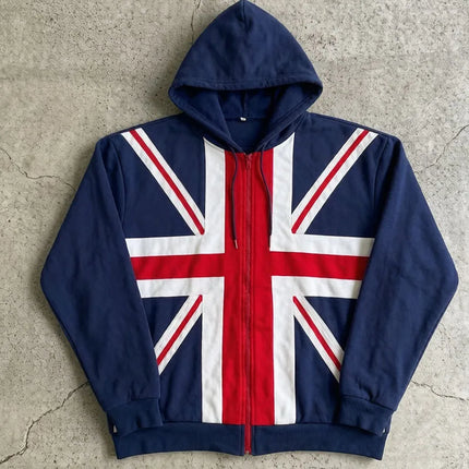 American Harajuku Retro New Fashion Trend Printing Y2K Gothic Retro Hip Hop Casual Punk Loose Zipper Street Clothes  Men Women