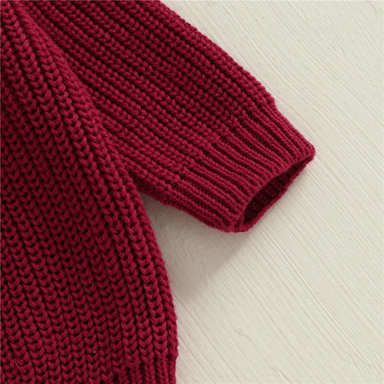 Newborn Baby Girl Boy Knitted Long Sleeve Autumn Winter Christmas Sweater Tree Embroidery Pullover Casual Tops Kids Clothes