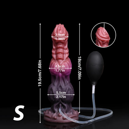 Ejaculation Anal Plug Dog Wolf Dildo Inflatable Big Knot Monster Dildos Penis Squirting Strong Sucker Dick Sex Toy for Women Men
