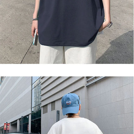 Men's Cotton T-shirts White Men's Casual Summer Wear Oversized T Shirt Solid Tee Shirts for Men 5XL Big Size Male Clothes