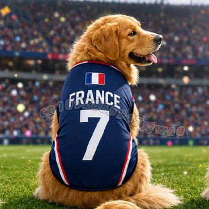 Summer Dog Clothes Spain Brazil Germany print Basketball Clothes Puppy T-Shirt Summer Pet Cat Shirts For  soccer fans  Dogs